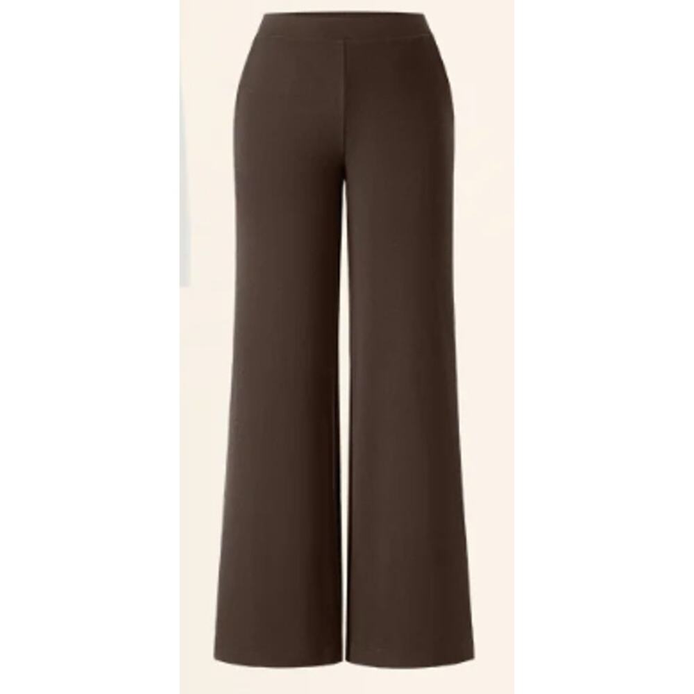 OGL Pants Lyocell Wool Mid Rise Wide Leg Pull-on Pockets Brown Size Medium NEW